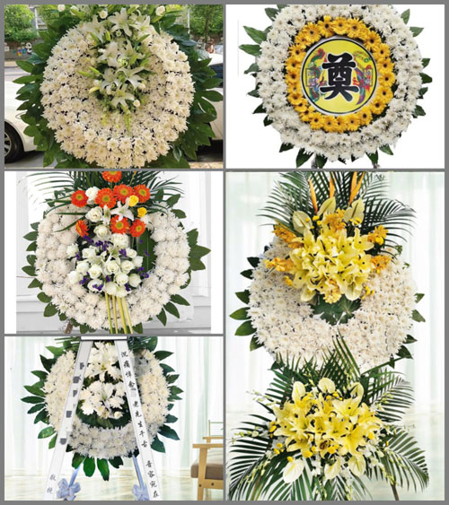 四川成都彭州市红岩镇梨花村花圈速递